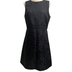 Theory Boroque Jacquard Hourglass Black Sleeveless Dress Size 12 NWOT